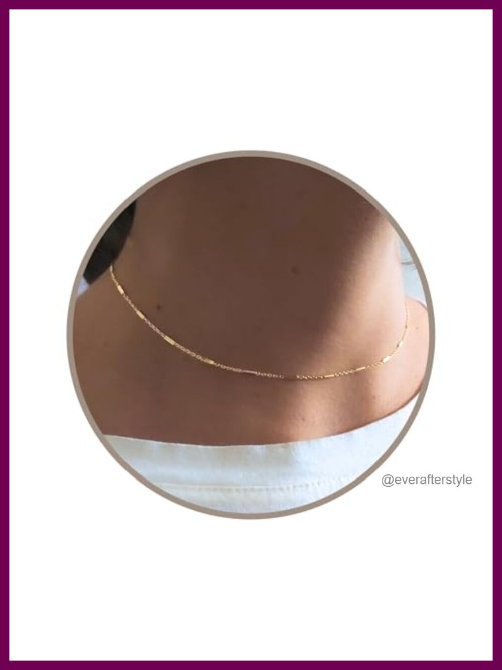 Gold Plated Sterling Silver Choker Necklace, Adjustable